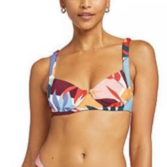 New! Vitamin A Demi underwire bikini top Cypress Tropical Print 10627 - Picture 2 of 7